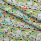 Choo Choo Village Pattern 19 Minky Fabric — plush minky folded close-up preview (mv-minky-v1:lying)