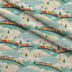 Choo Choo Village Pattern 20 Minky Fabric — plush minky folded close-up preview (mv-minky-v1:lying)