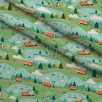 Choo Choo Village Pattern 21 Minky Fabric — plush minky folded close-up preview (mv-minky-v1:lying)