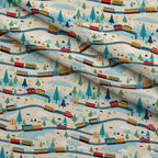Choo Choo Village Pattern 22 Minky Fabric — plush minky folded close-up preview (mv-minky-v1:lying)