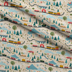 Choo Choo Village Pattern 25 Minky Fabric — plush minky folded close-up preview (mv-minky-v1:lying)