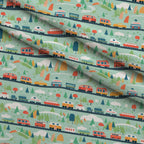 Choo Choo Village Pattern 27 Minky Fabric — plush minky folded close-up preview (mv-minky-v1:lying)