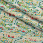 Choo Choo Village Pattern 28 Minky Fabric — plush minky folded close-up preview (mv-minky-v1:lying)