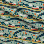 Choo Choo Village Pattern 4 Minky Fabric — plush minky folded close-up preview (mv-minky-v1:lying)