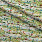 Choo Choo Village Pattern 7 Minky Fabric — plush minky folded close-up preview (mv-minky-v1:lying)