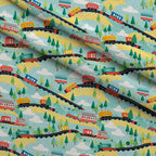 Choo Choo Village Pattern 9 Minky Fabric — plush minky folded close-up preview (mv-minky-v1:lying)