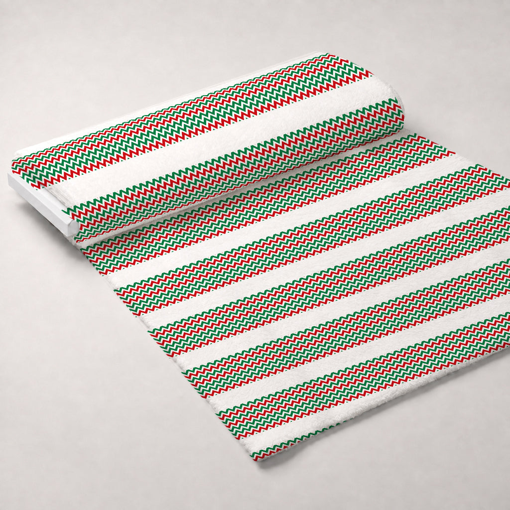 Christmas Chevron Pattern Minky Fabric — plush minky unrolled bolt preview (mv-minky-v1:bolt)