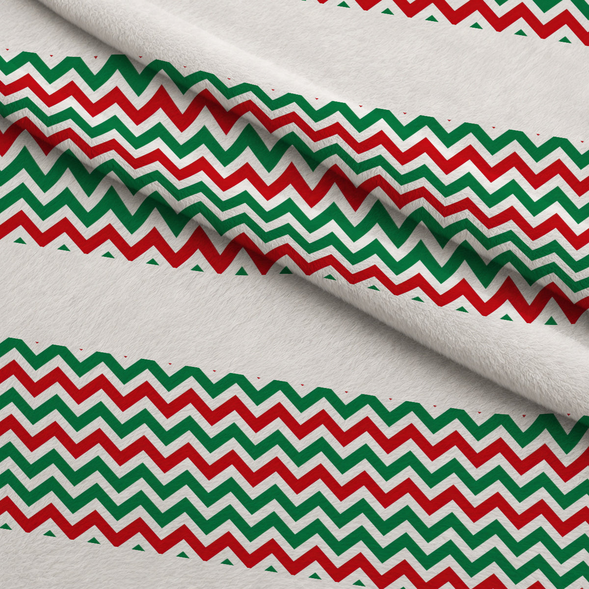 Christmas Chevron Pattern Minky Fabric — plush minky folded close-up preview (mv-minky-v1:lying)