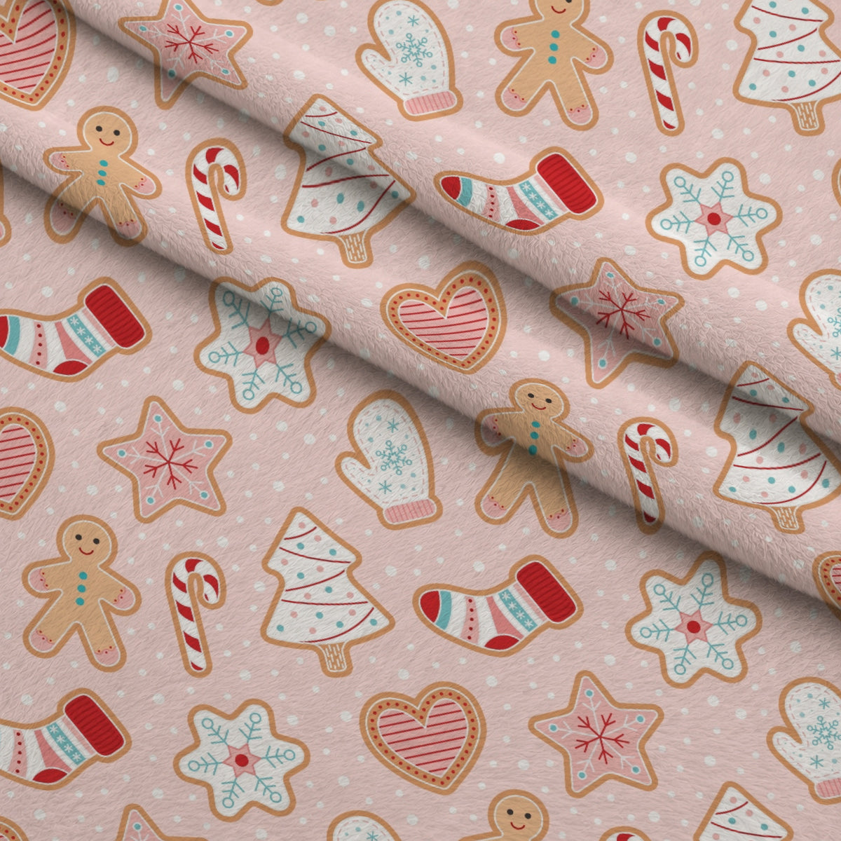 Christmas Treats Candy Pattern 6 Minky Fabric — plush minky folded close-up preview (mv-minky-v1:lying)