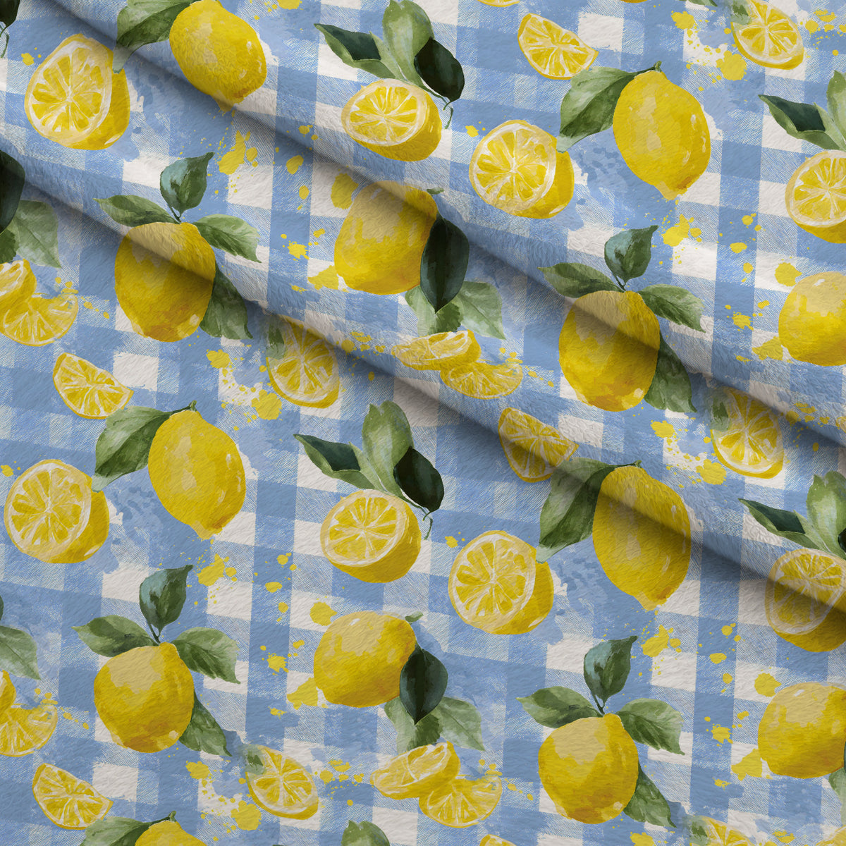Citrus Picnic Pattern 5 Minky Fabric — plush minky folded close-up preview (mv-minky-v1:lying)