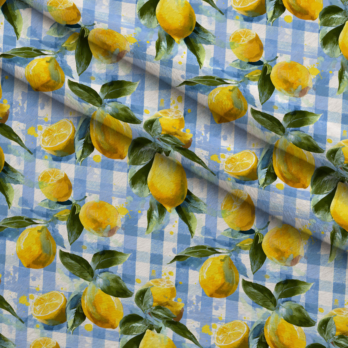 Citrus Picnic Pattern 6 Minky Fabric — plush minky folded close-up preview (mv-minky-v1:lying)