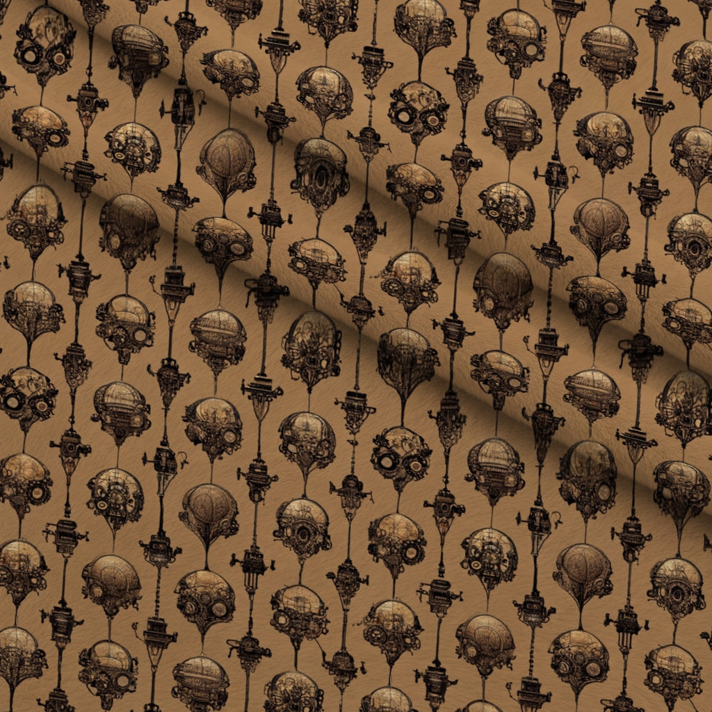 Clockwork Skies Pattern 1 Minky Fabric — plush minky folded close-up preview (mv-minky-v1:lying)