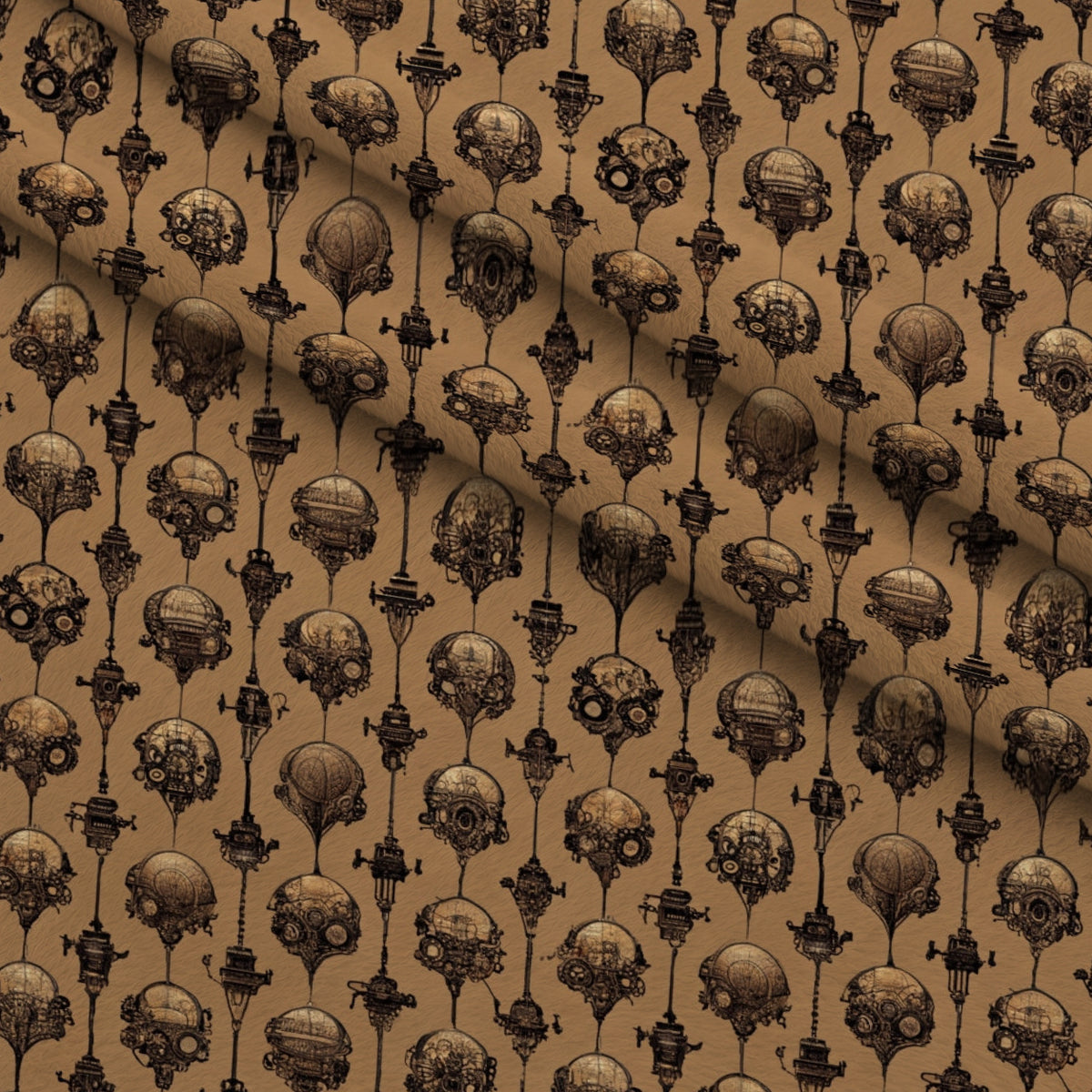 Clockwork Skies Pattern 1 Minky Fabric — plush minky folded close-up preview (mv-minky-v1:lying)
