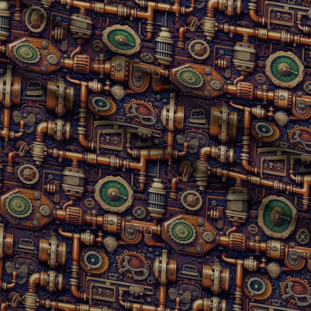 Clockwork Skies Pattern 4 Minky Fabric — plush minky folded close-up preview (mv-minky-v1:lying)