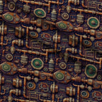 Clockwork Skies Pattern 4 Minky Fabric — plush minky folded close-up preview (mv-minky-v1:lying)