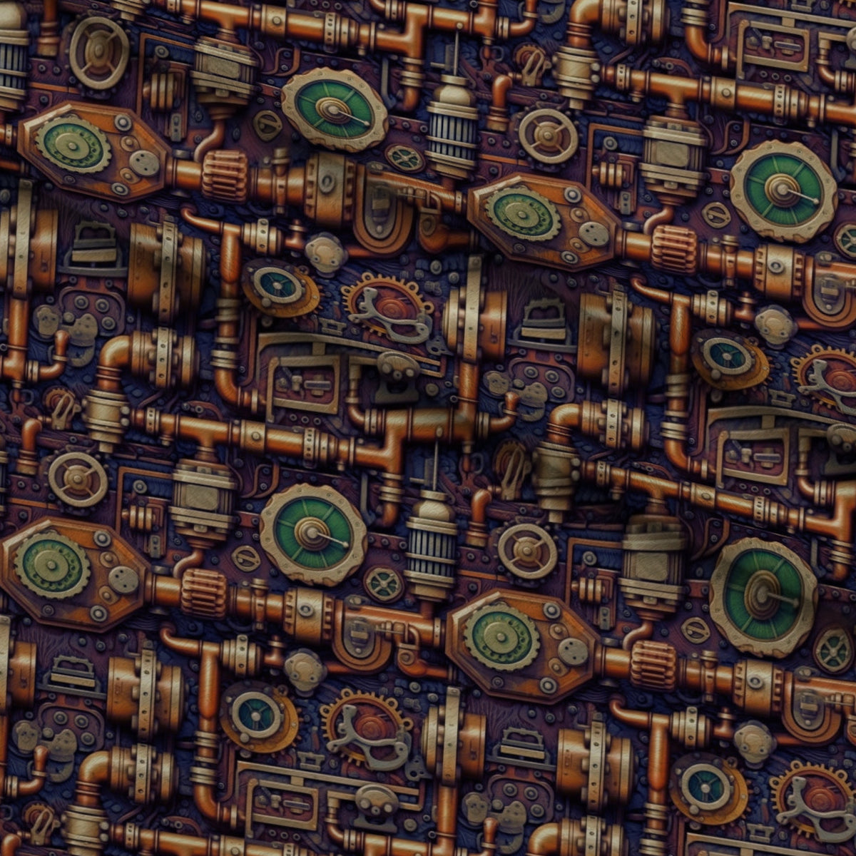 Clockwork Skies Pattern 4 Minky Fabric — plush minky folded close-up preview (mv-minky-v1:lying)