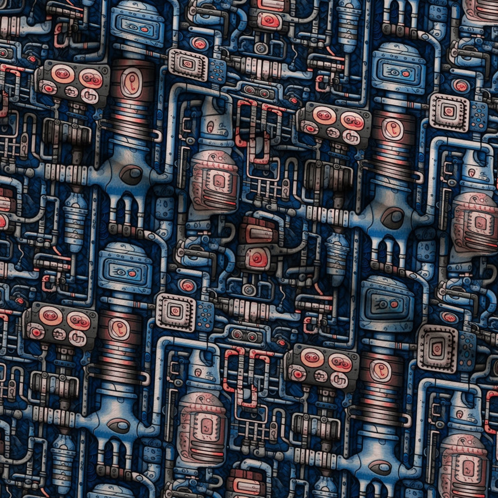 Clockwork Skies Pattern 7 Minky Fabric — plush minky folded close-up preview (mv-minky-v1:lying)