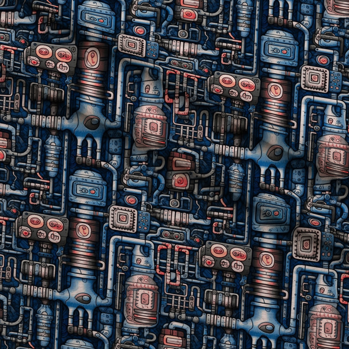 Clockwork Skies Pattern 7 Minky Fabric — plush minky folded close-up preview (mv-minky-v1:lying)