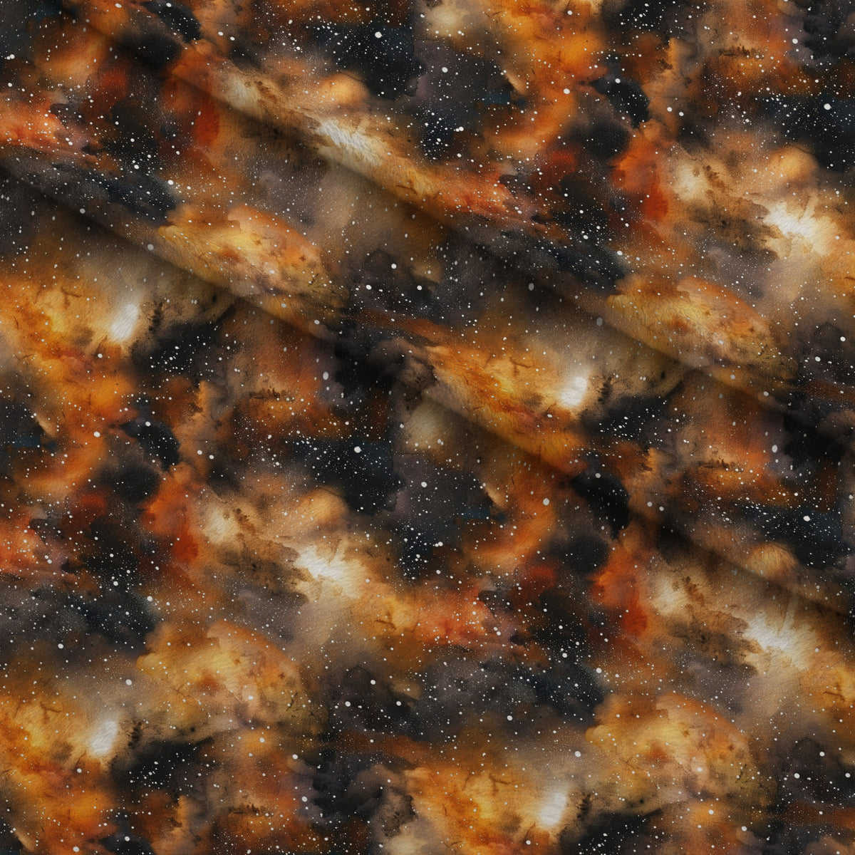 Copper Nebula Pattern 11 Minky Fabric — plush minky folded close-up preview (mv-minky-v1:lying)