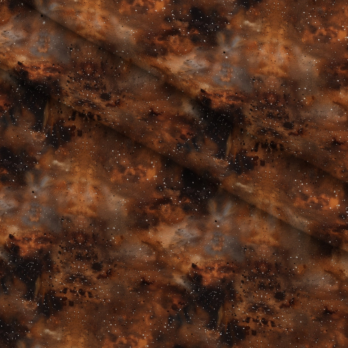 Copper Nebula Pattern 12 Minky Fabric — plush minky folded close-up preview (mv-minky-v1:lying)