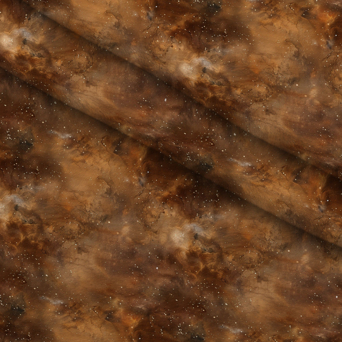 Copper Nebula Pattern 4 Minky Fabric — plush minky folded close-up preview (mv-minky-v1:lying)