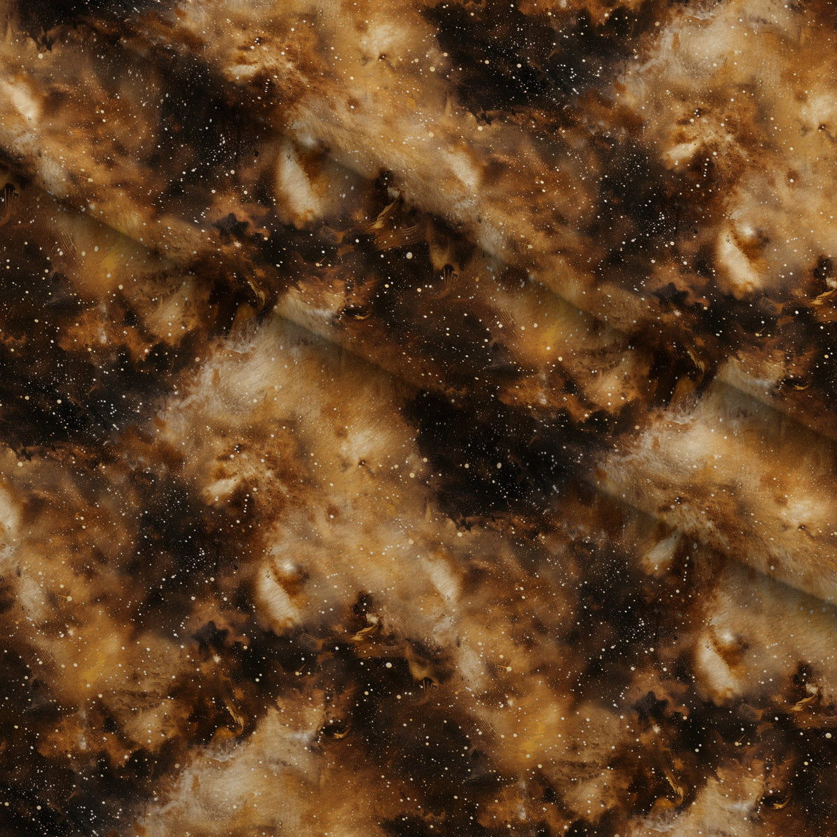 Copper Nebula Pattern 5 Minky Fabric — plush minky folded close-up preview (mv-minky-v1:lying)