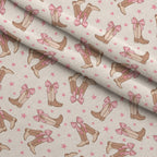 Coquette Cowgirl Boots Minky Fabric — plush minky folded close-up preview (mv-minky-v1:lying)