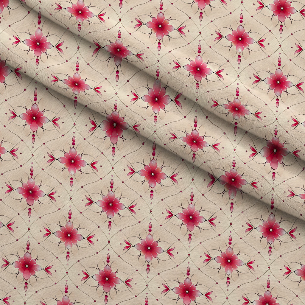 Coral Garden Glow Pattern 12 Minky Fabric — plush minky folded close-up preview (mv-minky-v1:lying)