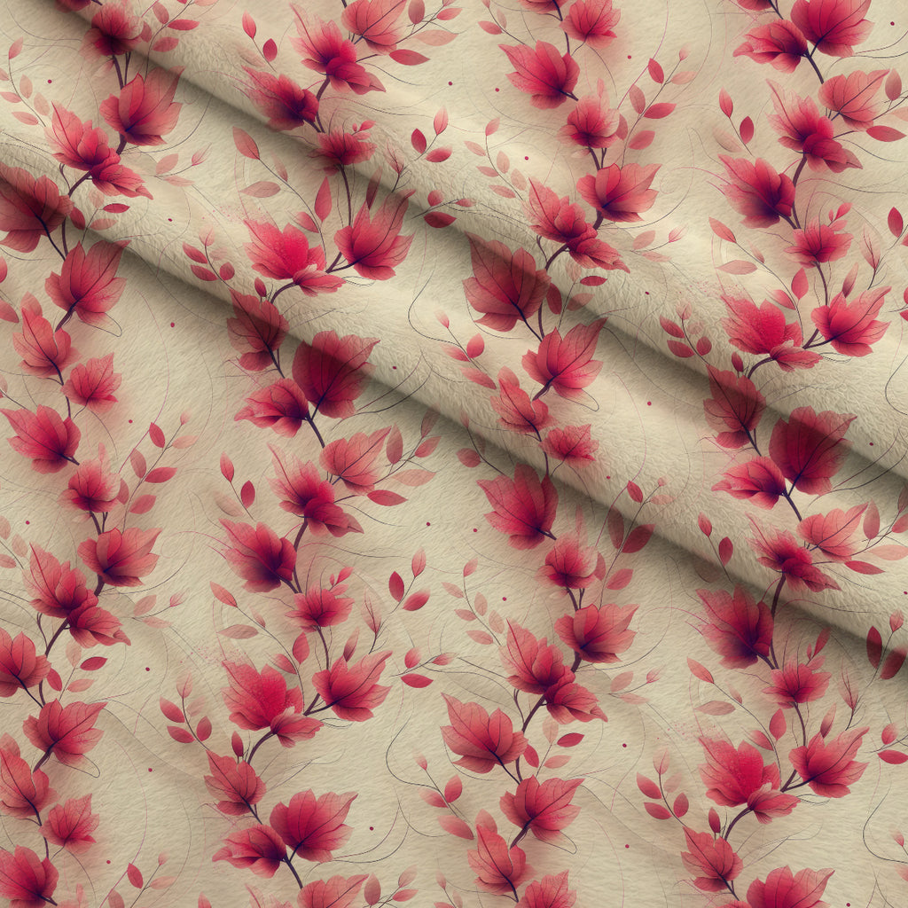 Coral Garden Glow Pattern 3 Minky Fabric — plush minky folded close-up preview (mv-minky-v1:lying)