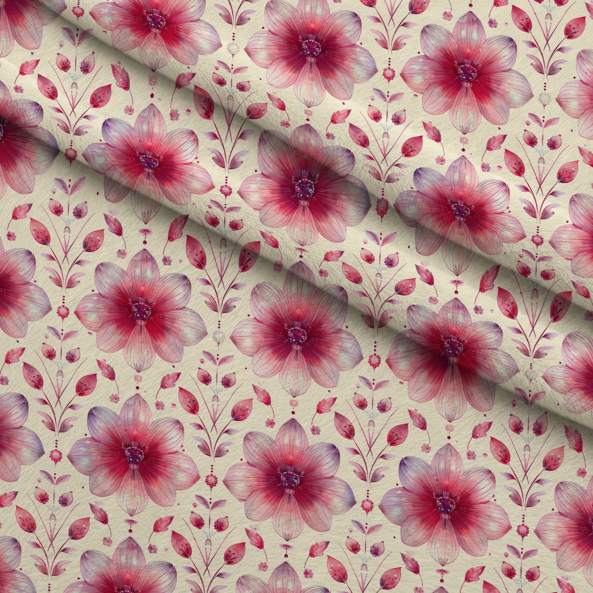 Coral Garden Glow Pattern 4 Minky Fabric — plush minky folded close-up preview (mv-minky-v1:lying)