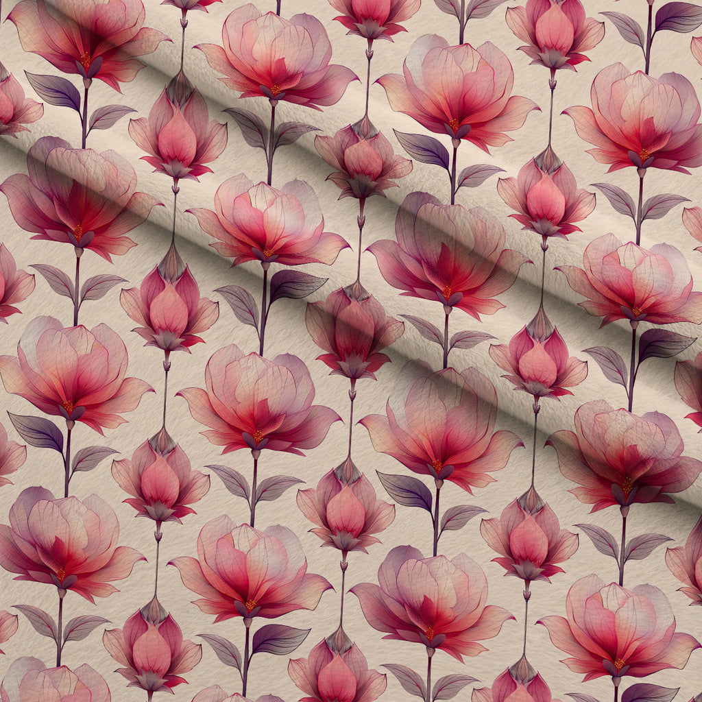 Coral Garden Glow Pattern 6 Minky Fabric — plush minky folded close-up preview (mv-minky-v1:lying)