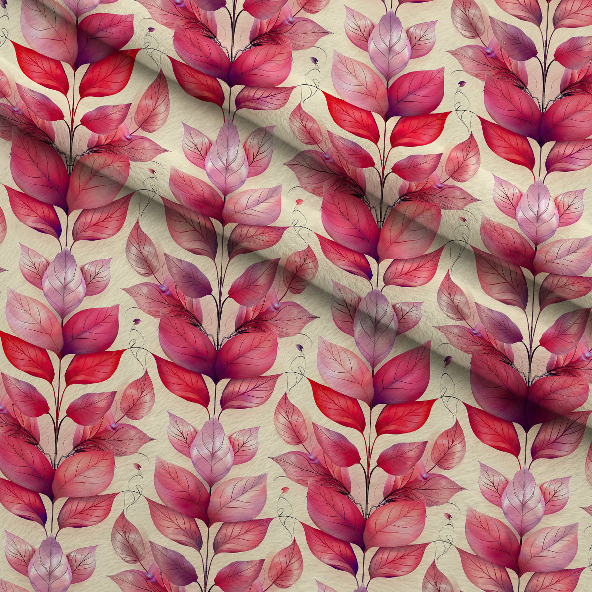 Coral Garden Glow Pattern 8 Minky Fabric — plush minky folded close-up preview (mv-minky-v1:lying)