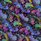 Cosmic Lab Doodles Pattern 4 Minky Fabric — plush minky folded close-up preview (mv-minky-v1:lying)
