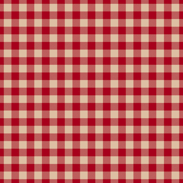 red, cream, burgundy, gingham, checkered pattern, plaid, country style, christmas fabric,, fabric panel, rustic, farmhouse, holiday themed, geometric pattern, woven texture, crafting material, seasonal fabric, patchwork, cotton fabric, festive colors