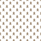 brown, tan, beige, gingerbread men, cookies, repeating pattern, small scale print, christmas, holiday, festive, winter, baking theme, food motif, geometric arrangement,, fabric panel, cheerful, whimsical, country style, seasonal