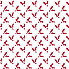red holly, white background, holly leaves, holly berries, christmas pattern,, fabric panel, holiday motif, botanical design, repeating pattern, festive fabric, winter theme, seasonal print, country style, red berries, leaf pattern, christmas crafting, holiday quilting, decorative fabric, small scale print
