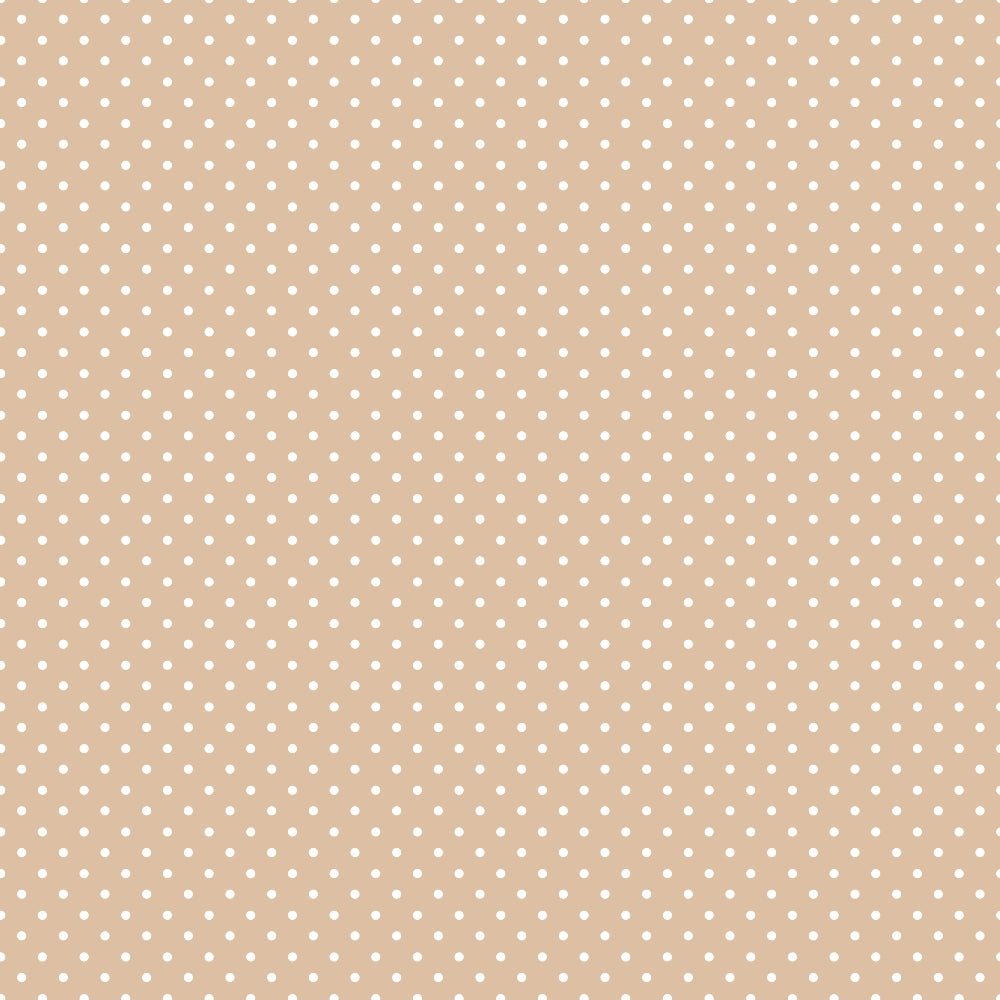 beige background, white polka dots, small dots, neutral colors, tan fabric, cream dots, geometric pattern, simple design,, fabric panel, country style, minimalist pattern, dotted fabric, cotton material, craft fabric, sewing fabric, christmas fabric, holiday quilting, warm beige, scattered dots
