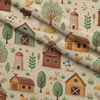Countryside Charm Pattern 1 Minky Fabric — plush minky folded close-up preview (mv-minky-v1:lying)