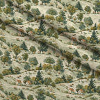 Countryside Cottages Pattern 4 Minky Fabric — plush minky folded close-up preview (mv-minky-v1:lying)