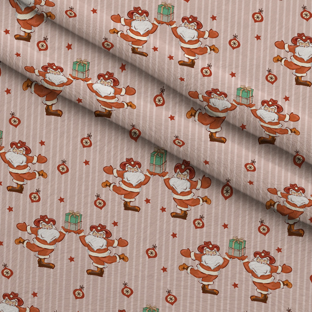 Cowboy Christmas Pattern 1 Minky Fabric — plush minky folded close-up preview (mv-minky-v1:lying)