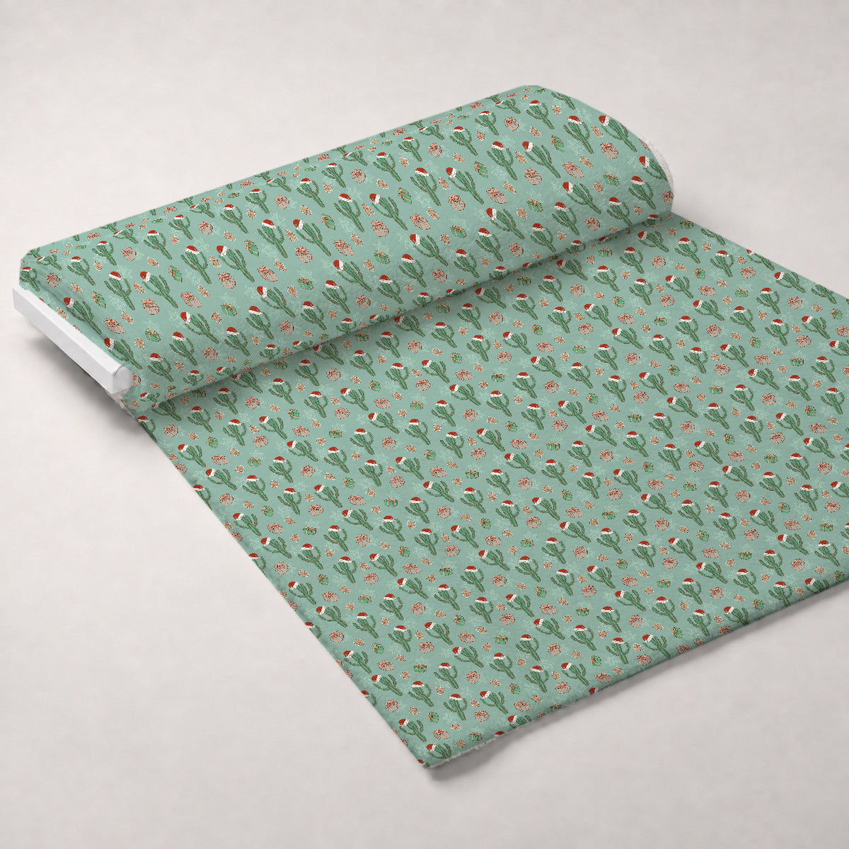 Cowboy Christmas Pattern 6 Minky Fabric — plush minky unrolled bolt preview (mv-minky-v1:bolt)