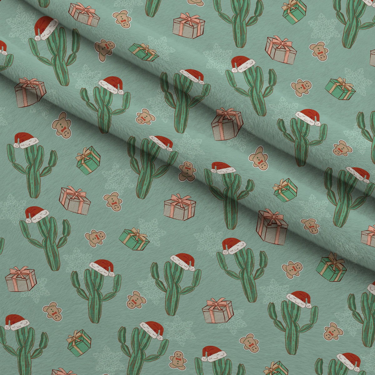 Cowboy Christmas Pattern 6 Minky Fabric — plush minky folded close-up preview (mv-minky-v1:lying)