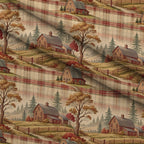 Cozy Cabin Tartan Pattern 1 Minky Fabric — plush minky folded close-up preview (mv-minky-v1:lying)