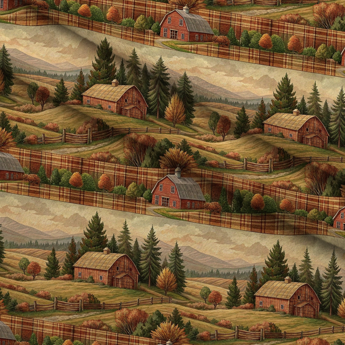 Cozy Cabin Tartan Pattern 3 Minky Fabric — plush minky folded close-up preview (mv-minky-v1:lying)
