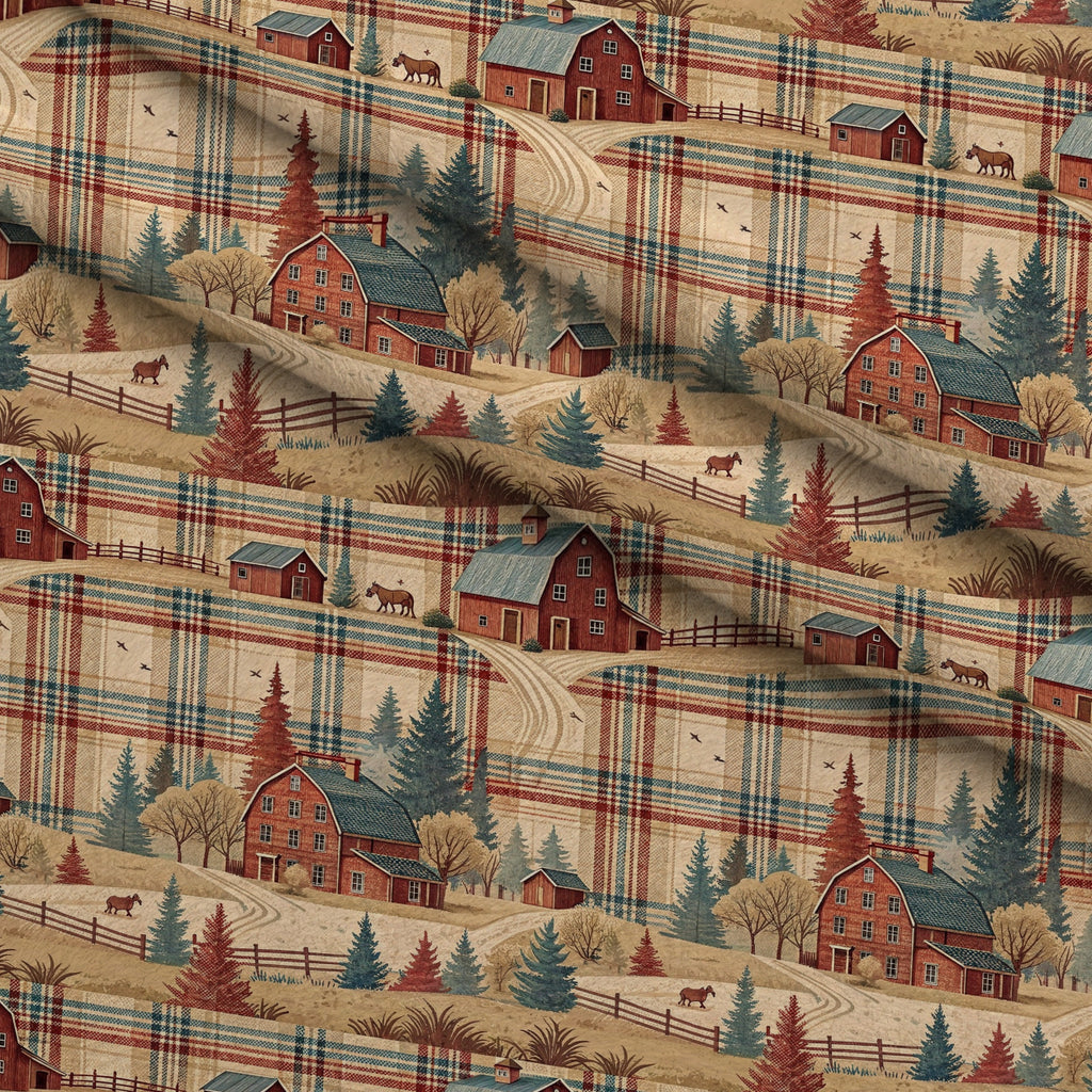 Cozy Cabin Tartan Pattern 4 Minky Fabric — plush minky folded close-up preview (mv-minky-v1:lying)