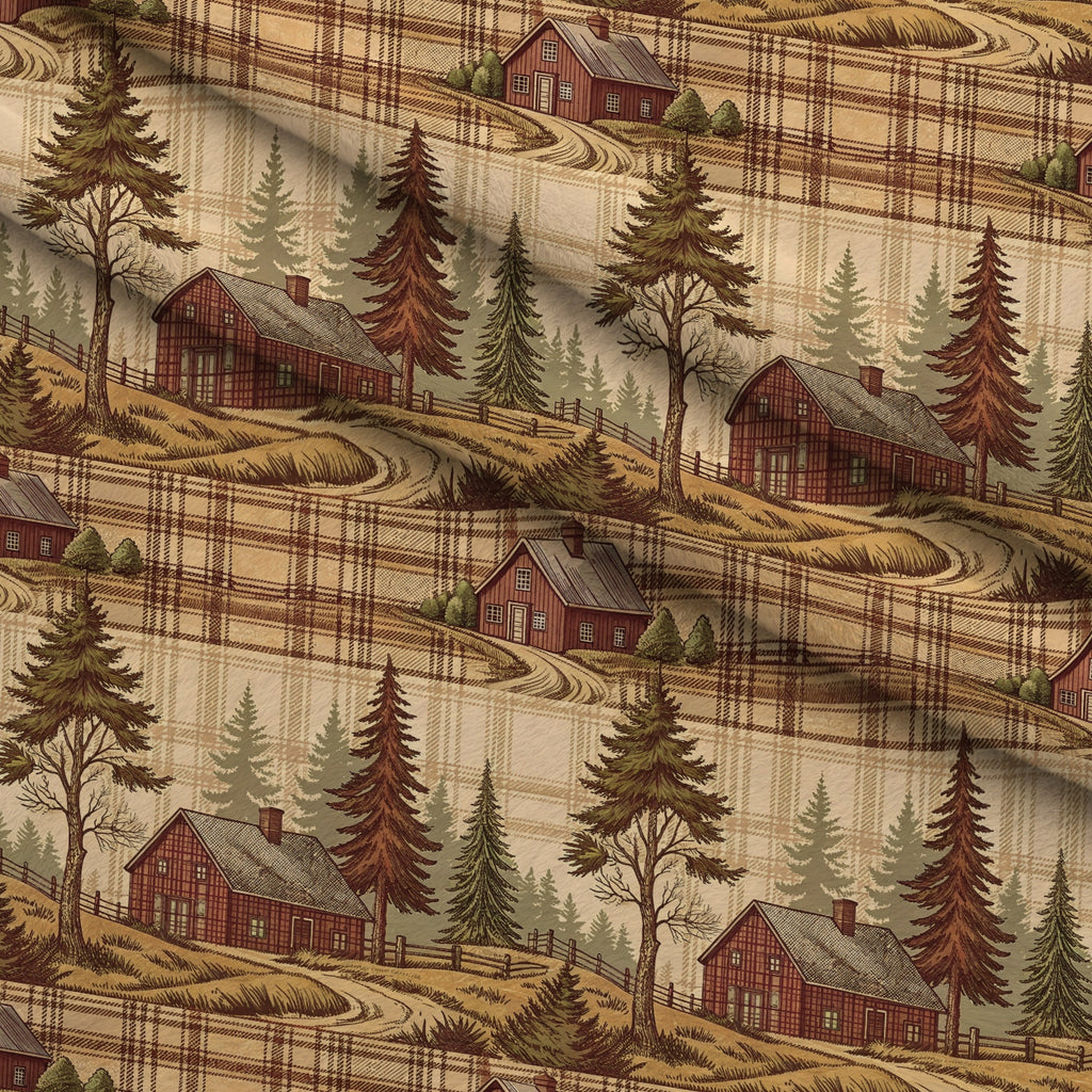 Cozy Cabin Tartan Pattern 6 Minky Fabric — plush minky folded close-up preview (mv-minky-v1:lying)
