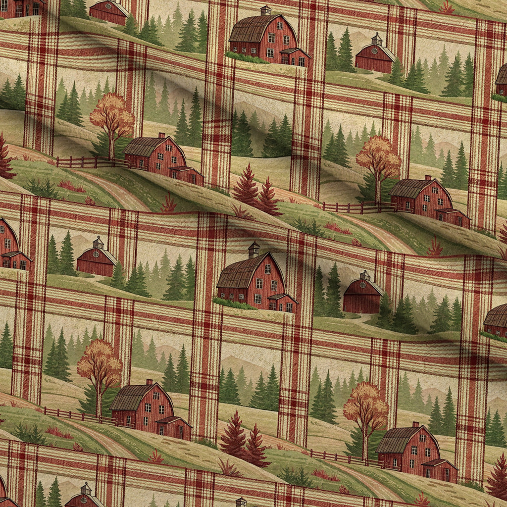Cozy Cabin Tartan Pattern 8 Minky Fabric — plush minky folded close-up preview (mv-minky-v1:lying)