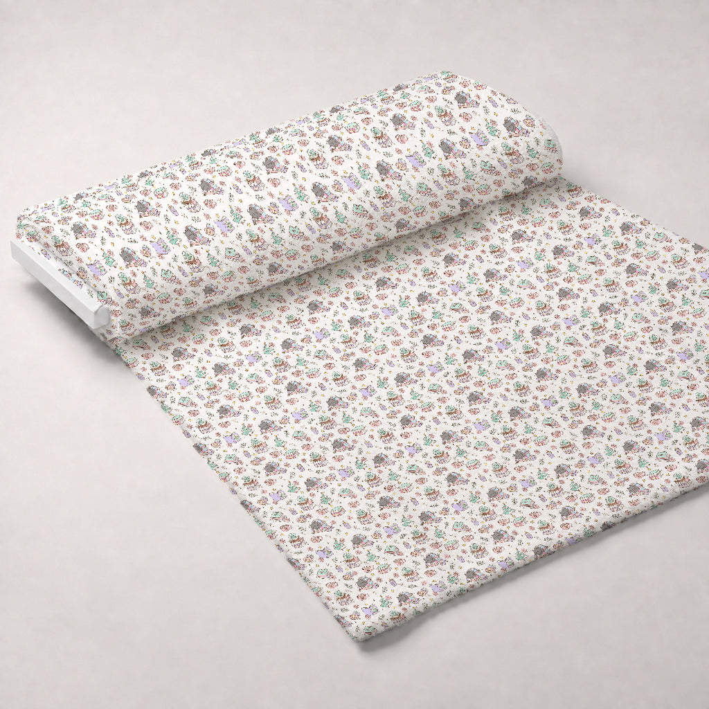 Cozy Cats Pattern Minky Fabric — plush minky unrolled bolt preview (mv-minky-v1:bolt)