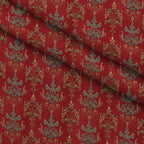 Crimson Boughs and Gold Pattern 10 Minky Fabric — plush minky folded close-up preview (mv-minky-v1:lying)