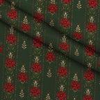 Crimson Boughs and Gold Pattern 12 Minky Fabric — plush minky folded close-up preview (mv-minky-v1:lying)